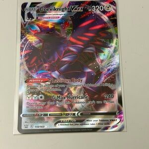 Pokemon Corviknight VMAX Trading Card - Red, Blue, Purple